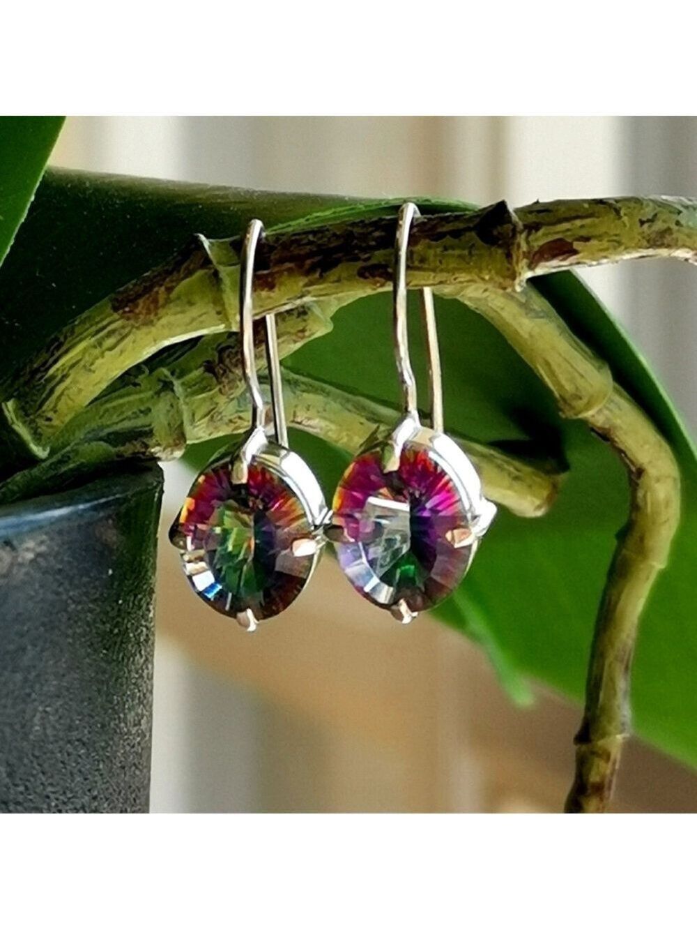 Mystic Topaz drop earrings in Sterling Silver 🆕